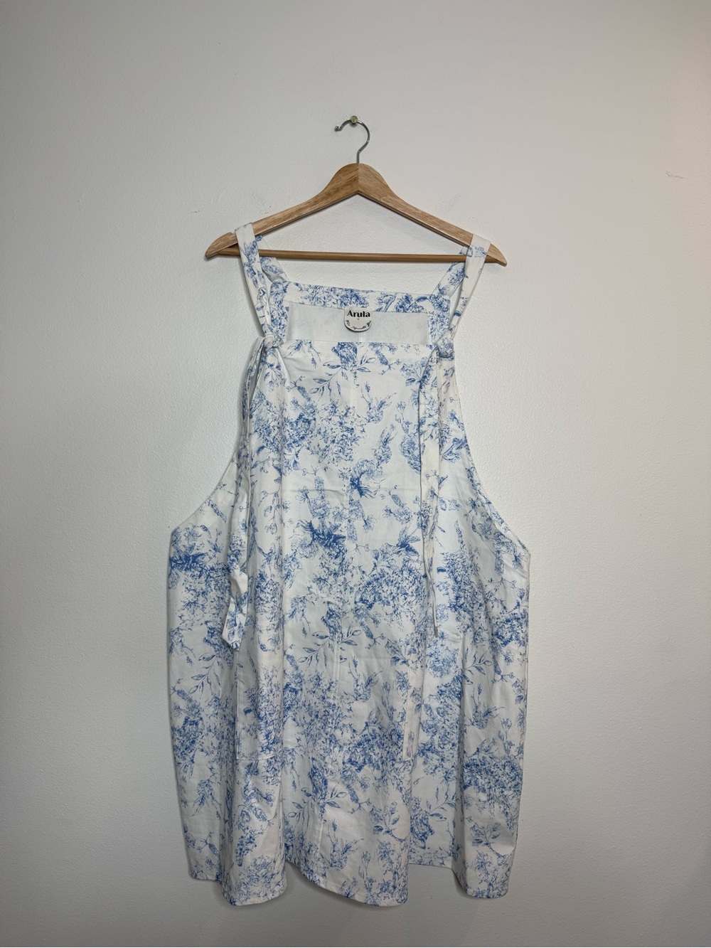 Arula Toile de Jouy Blue & White Euro Summer Romantic Overall Dress Plus Size - Picture 3 of 6